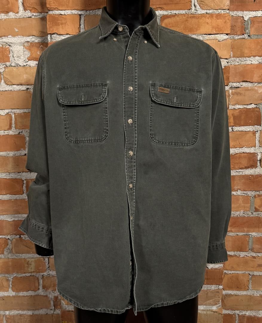 Vintage Carhartt S09MOS Green Shirt: Size XL.