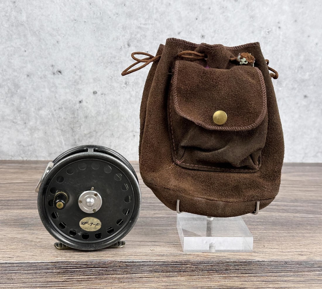 Hardy St. George 3 3/8 Fly Fishing Reel: Engraved Les Colbry. 3 3/8" diameter.