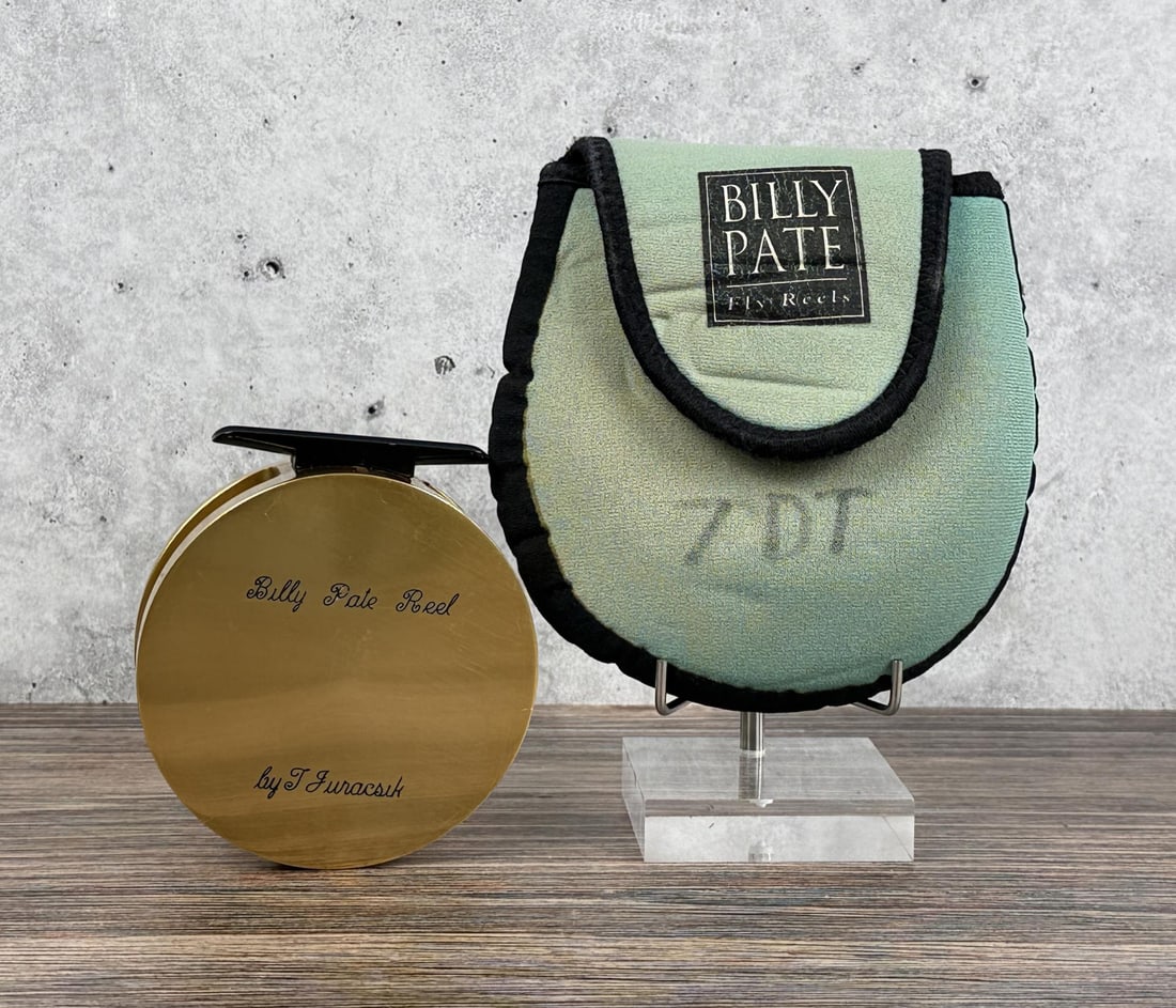Billy Pate Gold Tibor Fly Fishing Reel Body: Made by Ted Juracsik. Comes with original pouch.