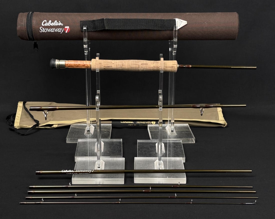 Cabelas Stowaway 7 9' 6wt Fly Fishing Rod: Sold with accompanying sleeve and travel case.