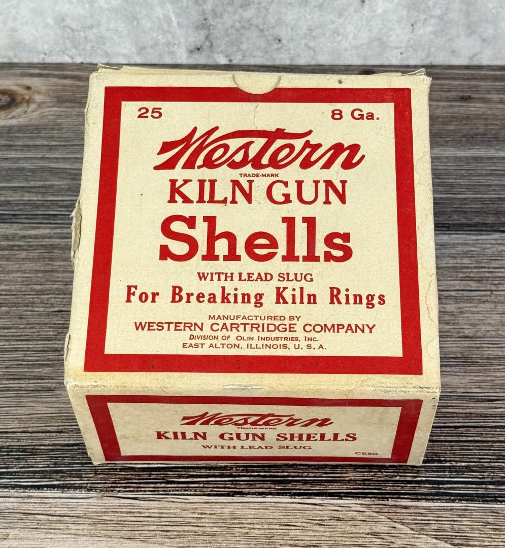 Western Kiln Gun Shells 8ga: For use in Industrial Kilns. 35 shells in box, most appear to be incorrect. California and New York Shipments requires this lot to be sent to an FFL Dealer