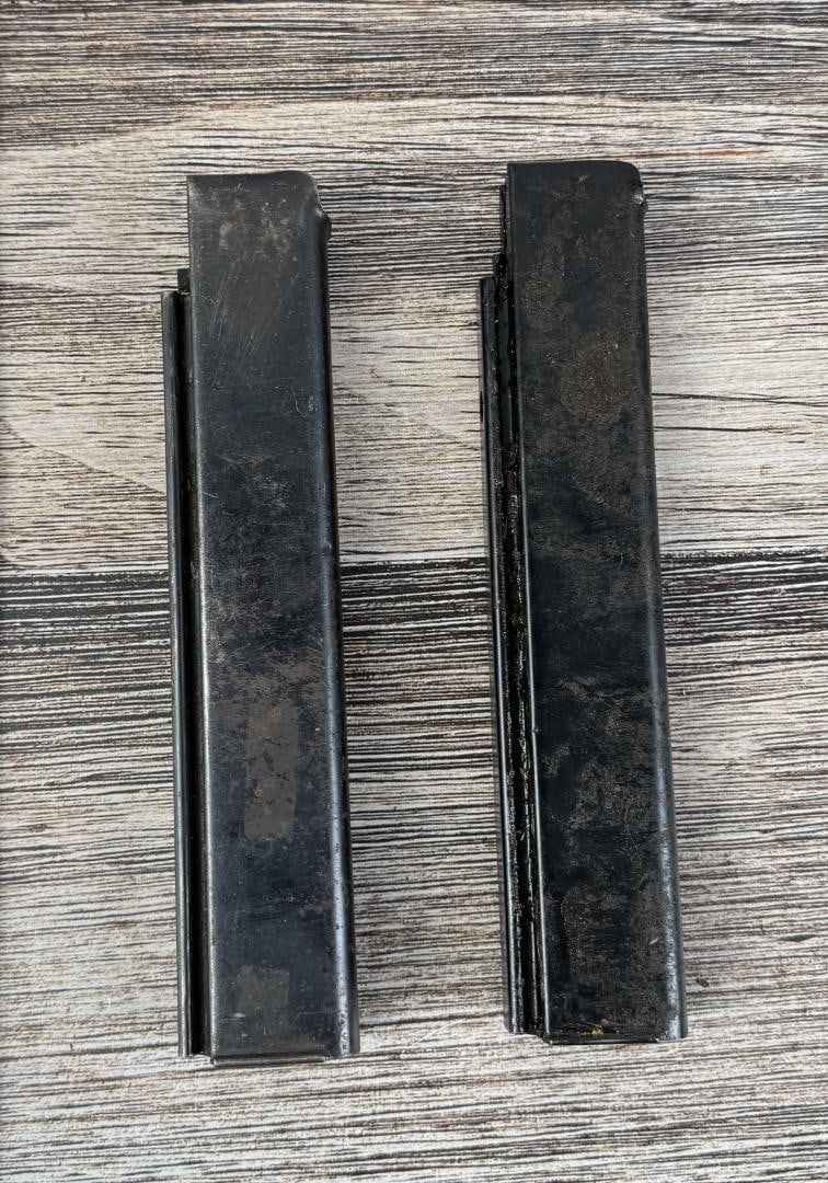 Lot of 2 Thompson SMG Machine Gun Magazines: Made by The Seymour Products Co in Seymour, CT. No sales to the following areas, a bid from any of these restricted areas will result in immediate termination of your agility to place bids with our au