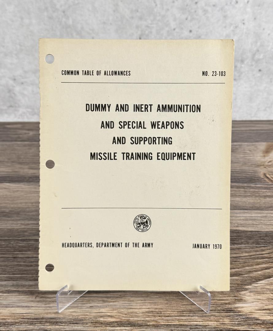 Dummy Ammunition and Training Equipment Booklet (1 of 6)
