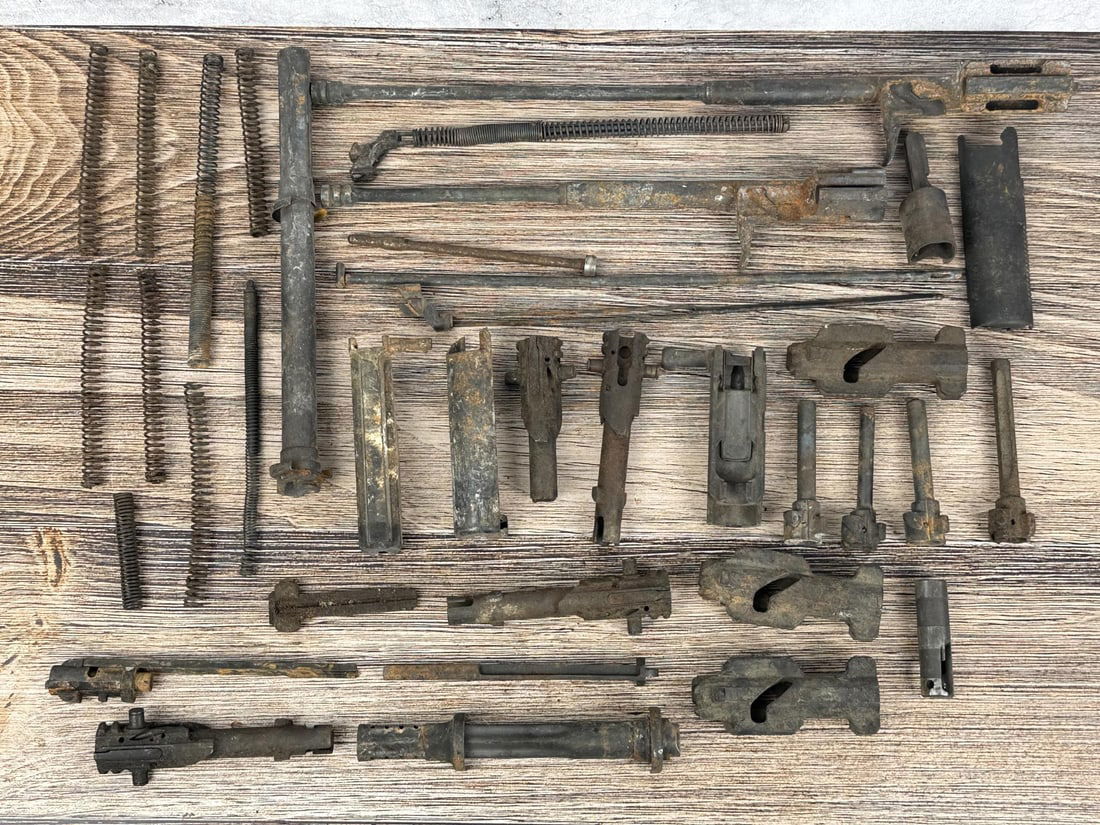 SKS Variant Rifle Parts: Nice grouping. Relic/dug condition.