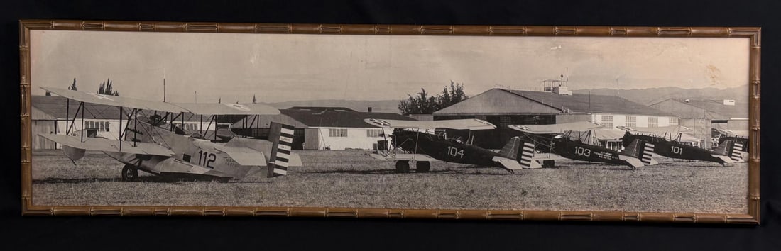 Hawaiian Army Air Force Biplane Photo: 13" by 49"