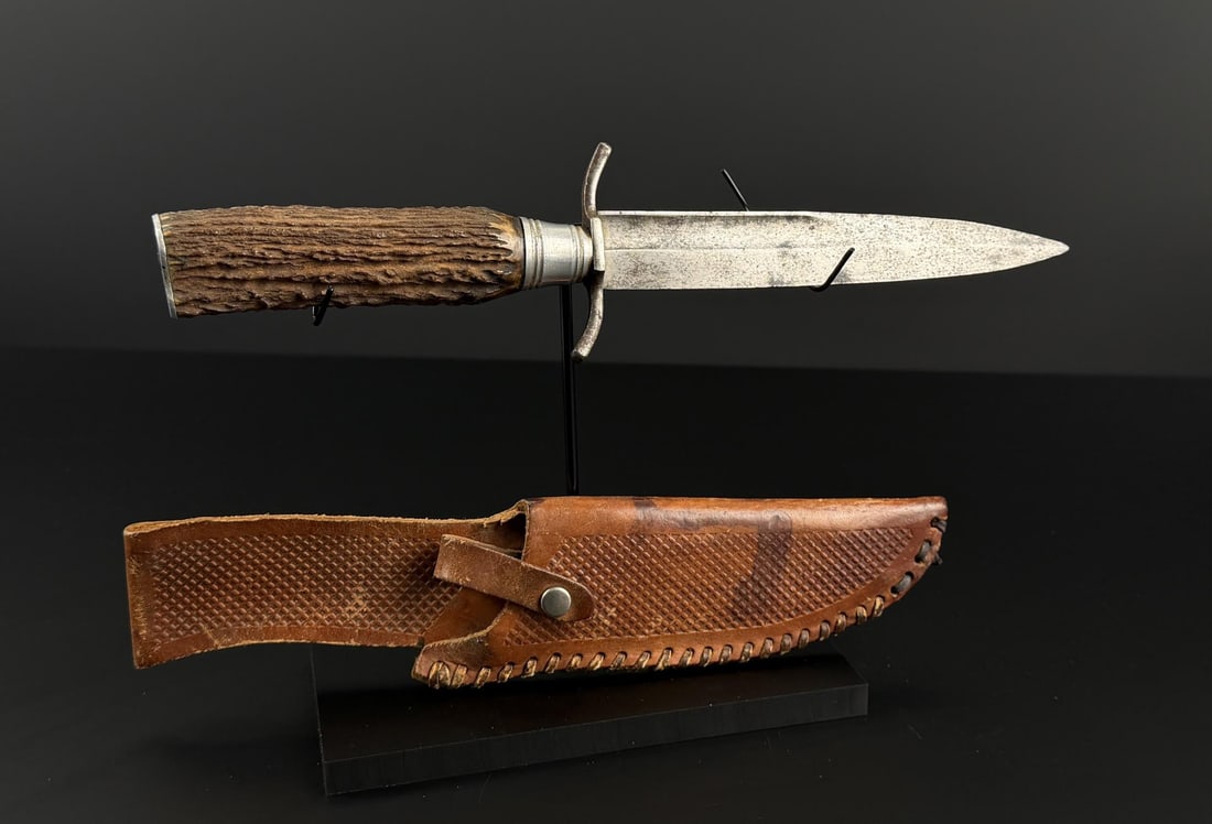 German Stag Handle Trench Fighting Knife (1 of 5)