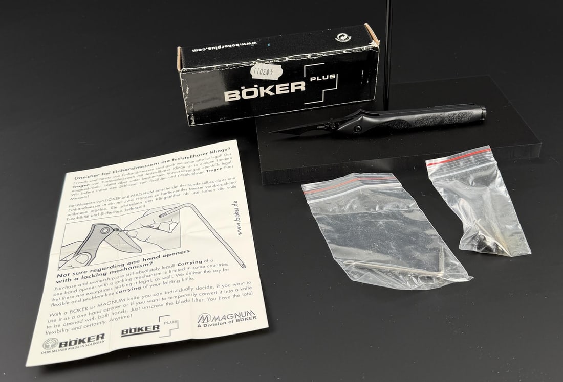 Boker Plus Wagner Urban Pocket Knife: 4" long in original box.
