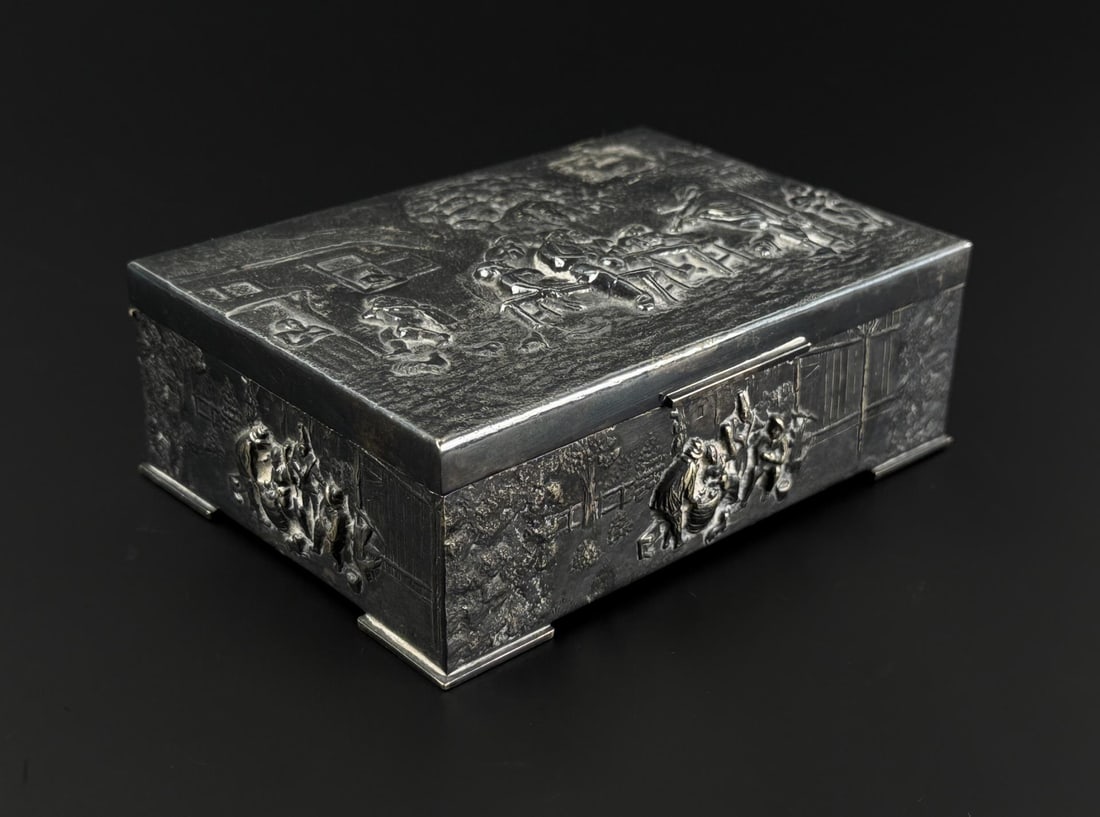 Denmark Silver Plate Jewelry Trinket Box (1 of 10)