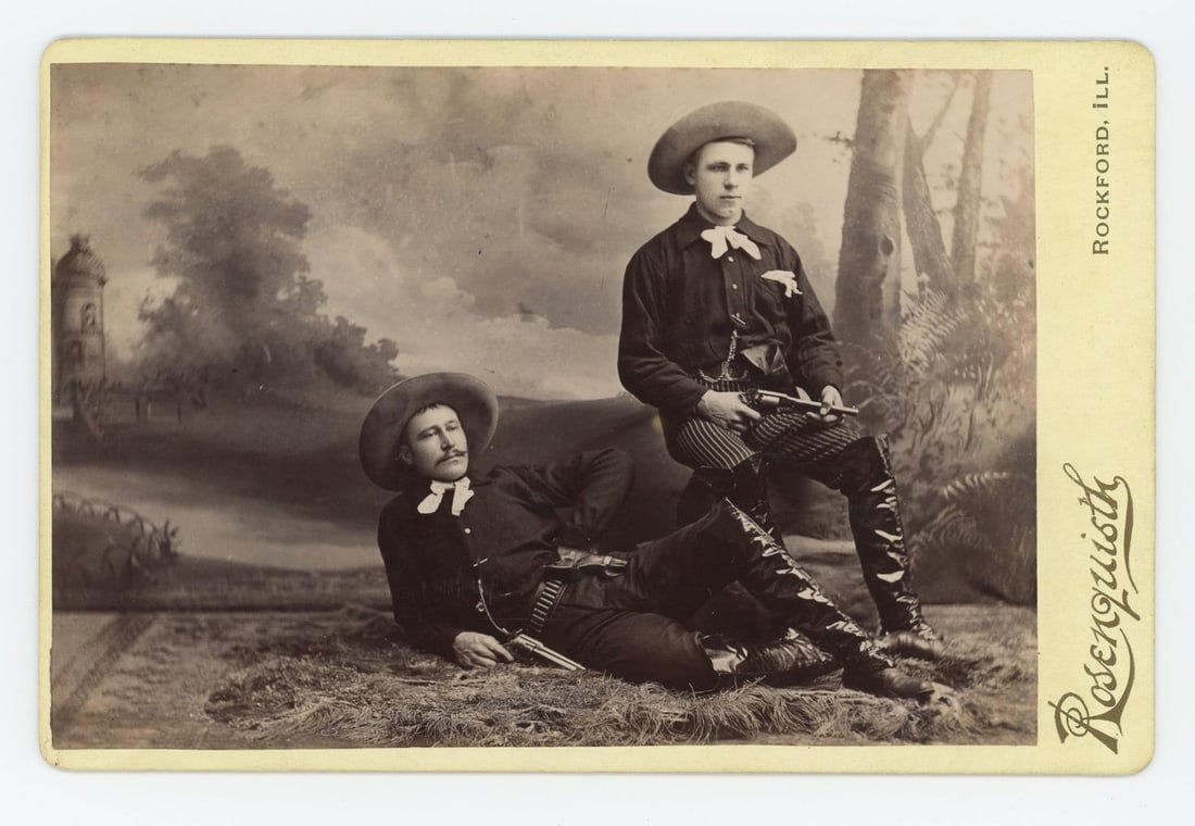 Armed Cowboys or Gunfighters Cabinet Photo (1 of 3)