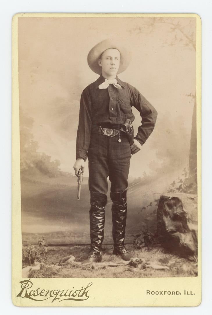 Armed Cowboy or Gunfighter Cabinet Photo (1 of 3)