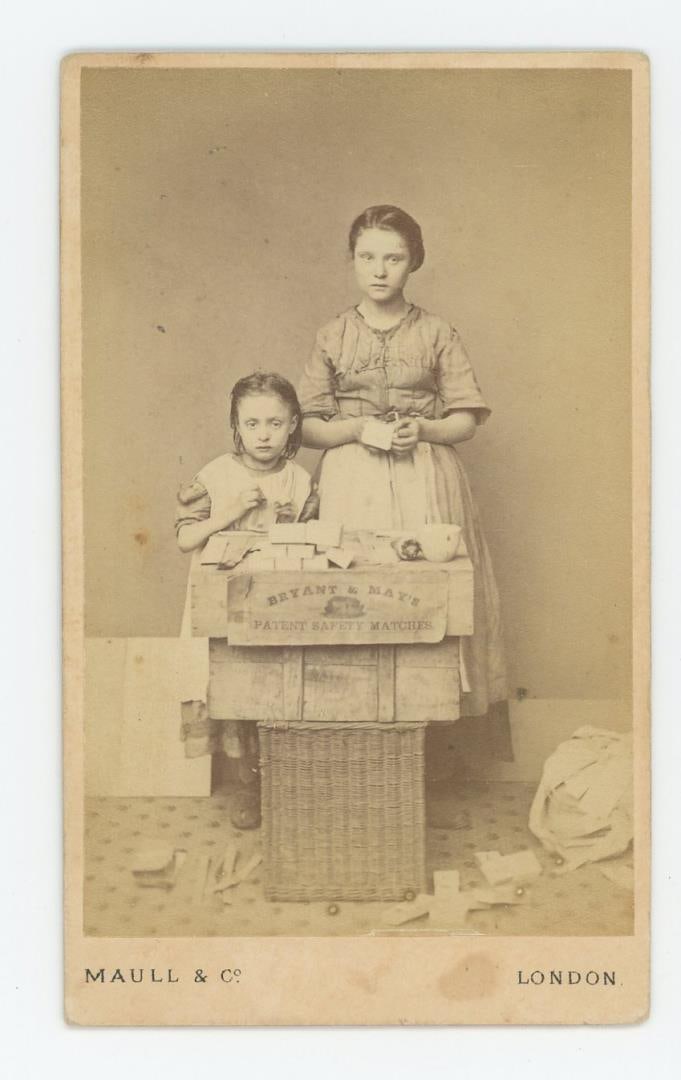 Occupational Match Seller or Maker Girls CDV Photo (1 of 3)