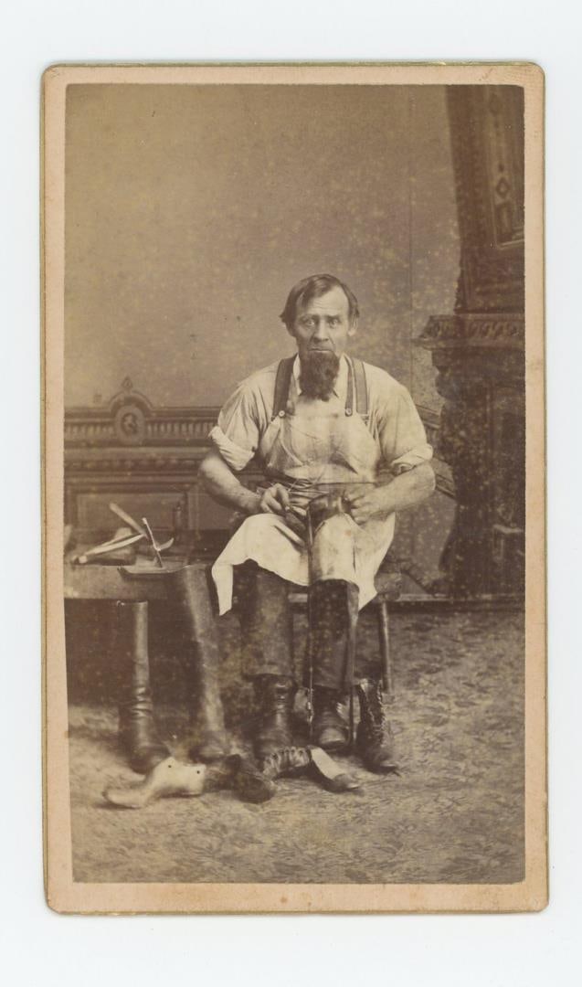 Occupational CDV Photo Cobbler Shoemaker Bootmaker (1 of 3)