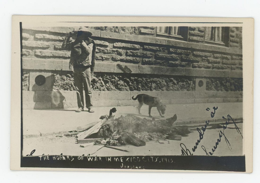 The Horrors of War Mexico City RPPC Postcard (1 of 3)