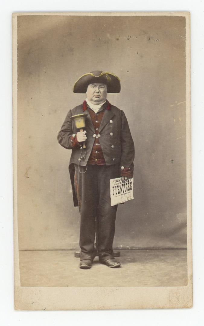Occupational Town Crier Bellman CDV Photo (1 of 3)