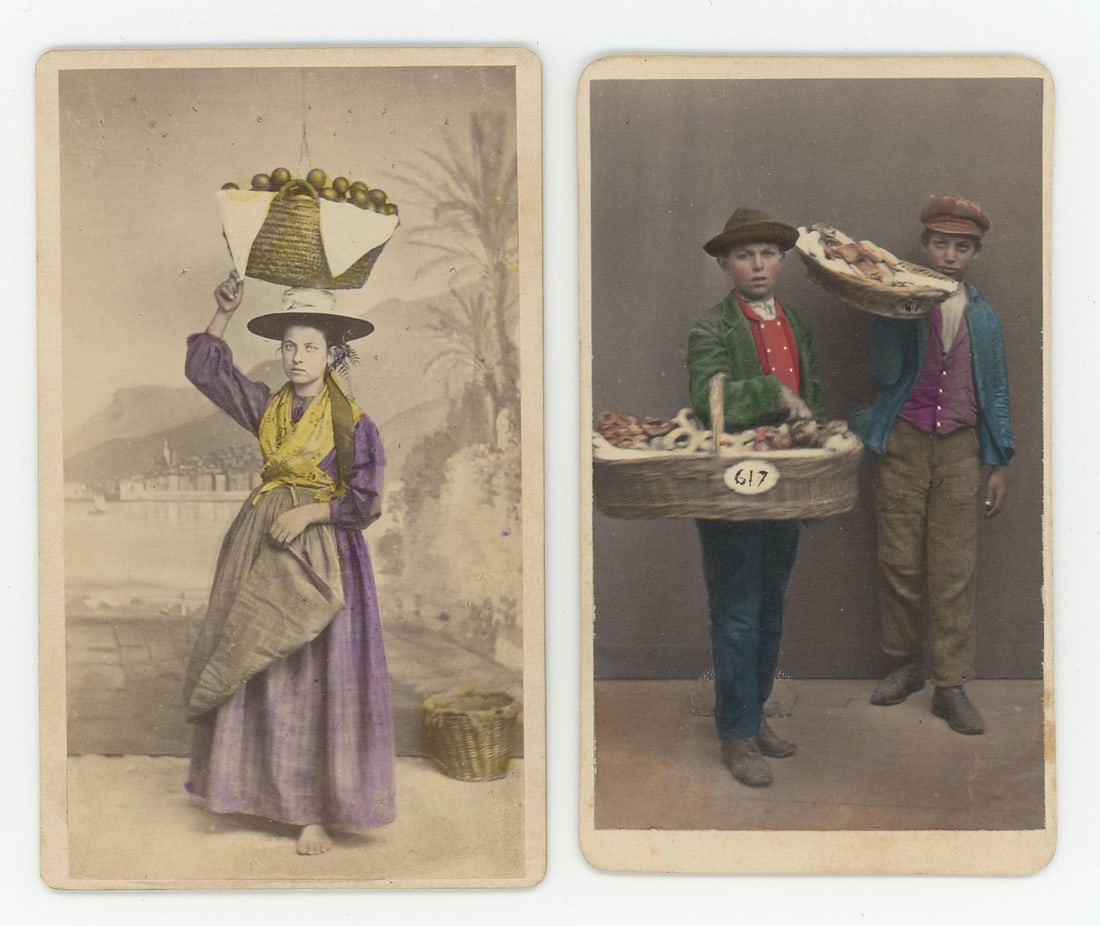 Hand Tinted German Merchants CDV Photos: H. Noack Photographer