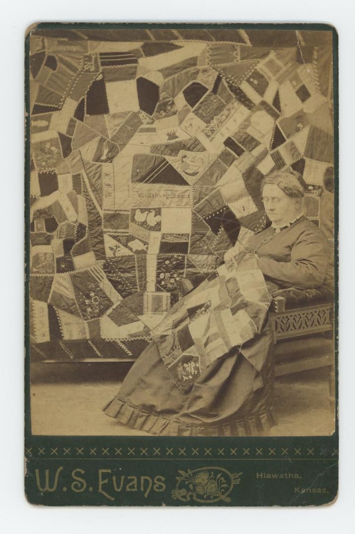 Identified Quilter and Crazy Quilt Cabinet Photo (1 of 3)