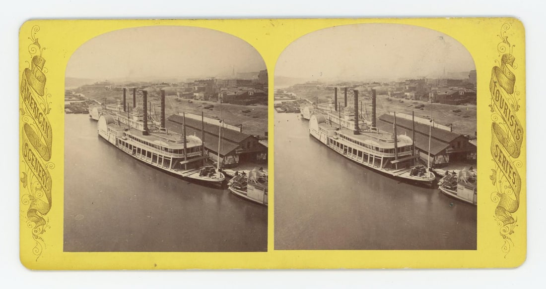 Steamer General Lytle Missouri Stereoview (1 of 3)
