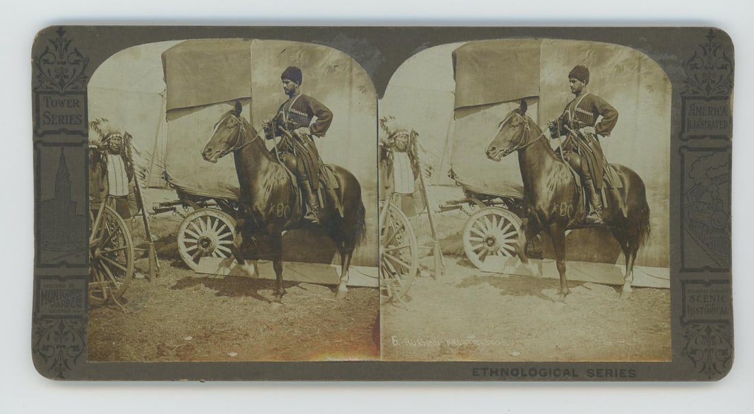 Russian Frontiersman with Indian Stereoview (1 of 3)