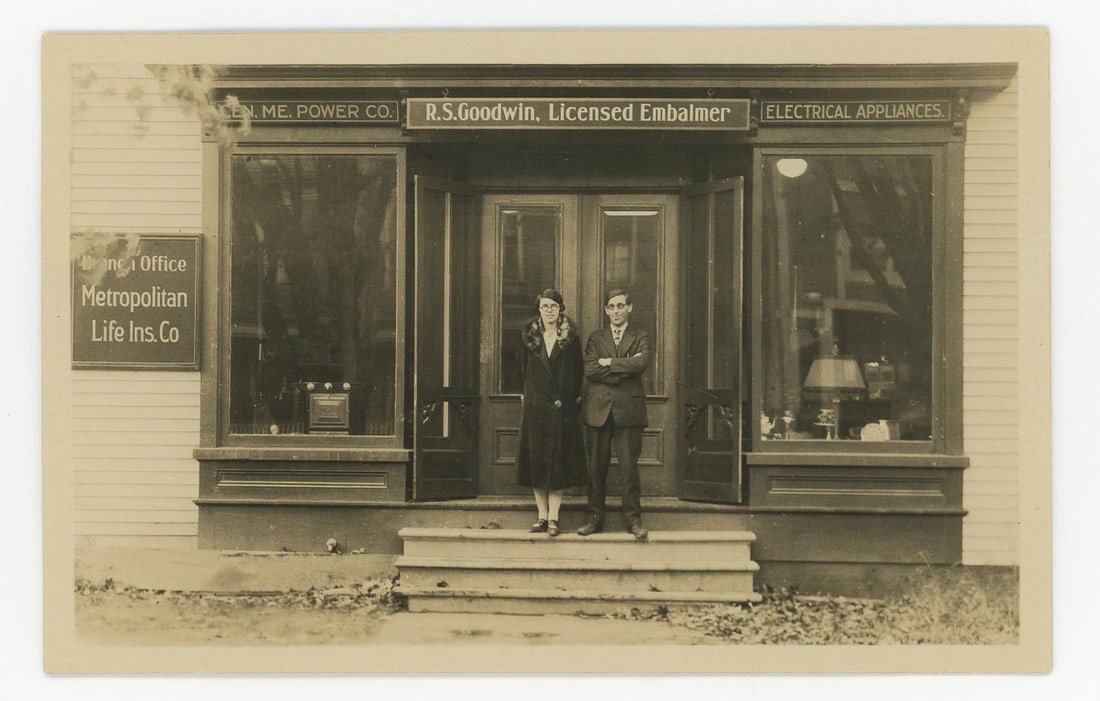 Licensed Embalmer RPPC Postcard (1 of 3)