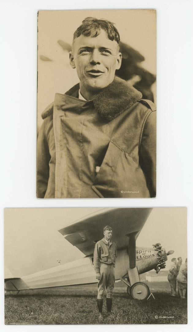 Charles Lindbergh Aviator RPPC Postcards (1 of 3)