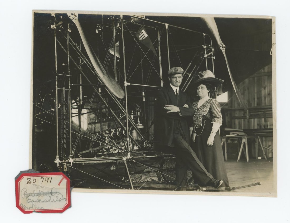 Sherman Fairchild Aviation Pioneer Photo: 5 1/2" by 7" Sherman Mills Fairchild (April 7, 1896 - March 28, 1971) was an American businessman and investor who founded over 70 companies, including Fairchild Aviation, Fairchild Industries, and Fa