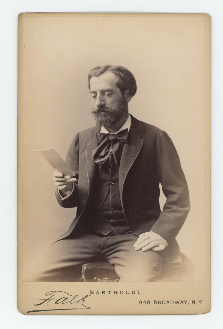 Frederic Auguste Bartholdi Cabinet Photo: Done by Falk, New York New York. Famous French sculptor and painter who designed the Statue of Liberty.