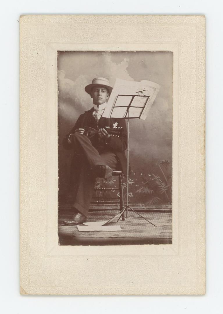 Occupational Mandolin Player Cabinet Photo (1 of 3)