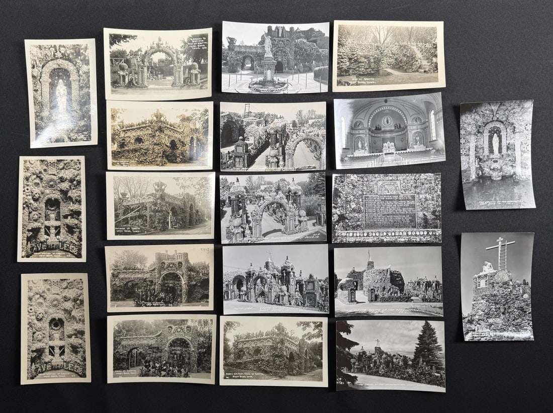 West Bend Iowa Grotto RPPC Postcards (1 of 5)