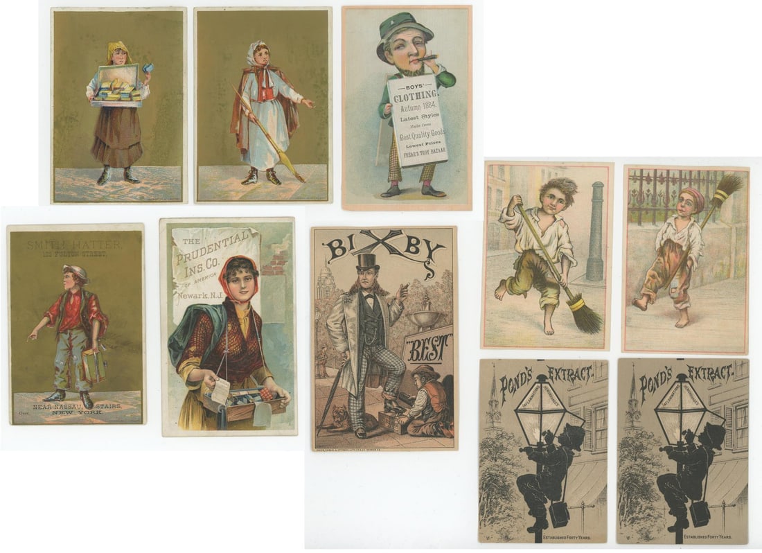 Group of Victorian Chimney Sweep Trade Cards (1 of 8)