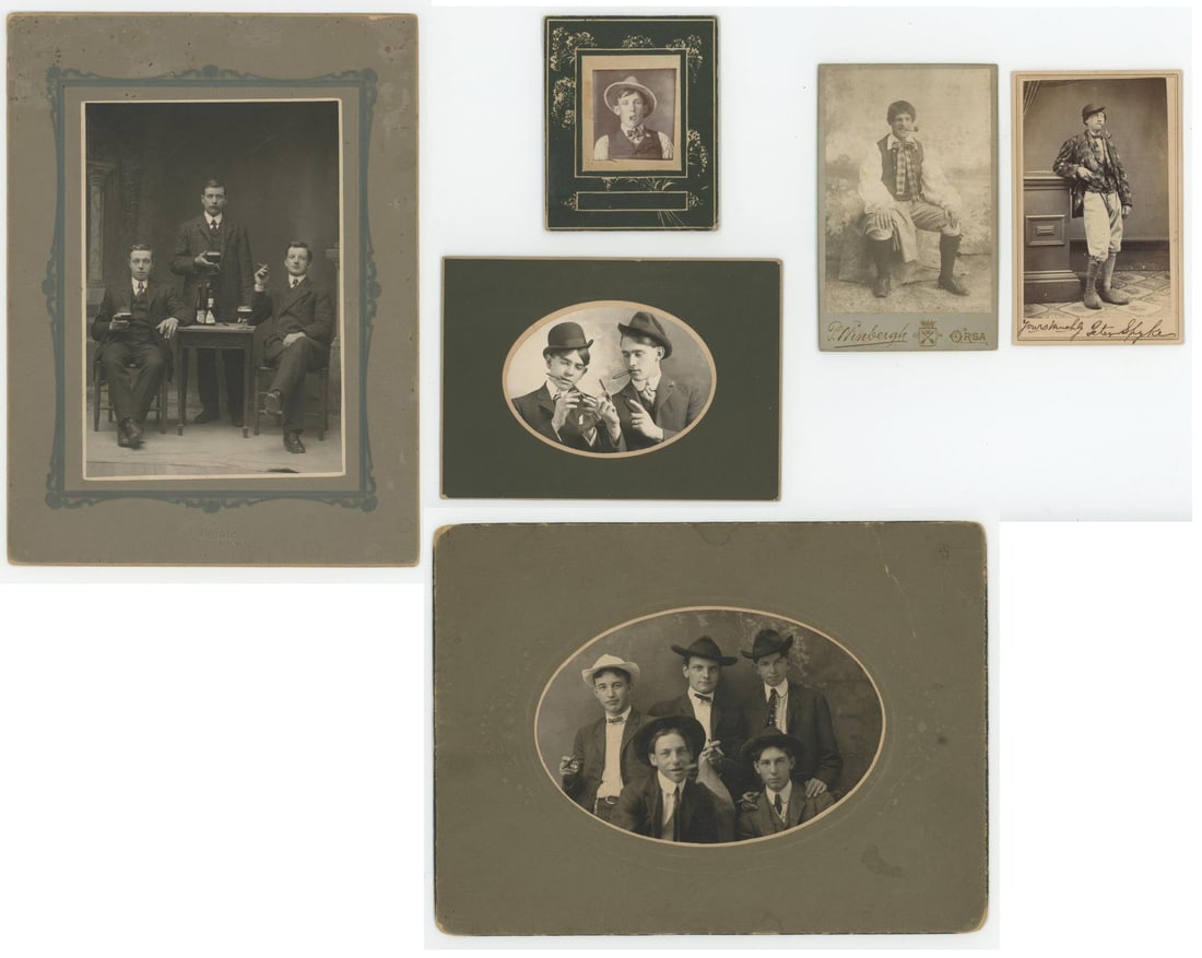 Cabinet Photos of Men Smoking (1 of 8)