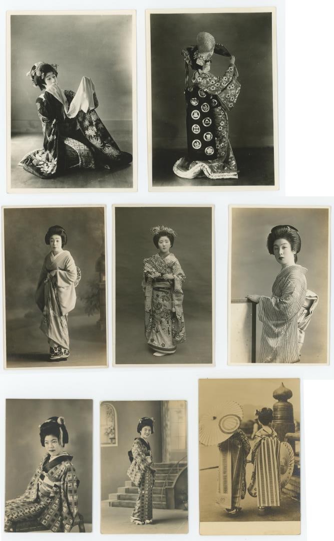 Japanese Geisha Maiko Photos: Largest photo measures 4 3/8" by 6 1/4".