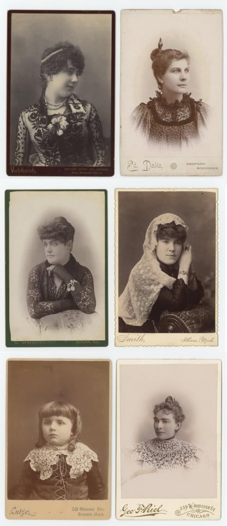 Collection of Women in Lace Cabinet Photos (1 of 8)