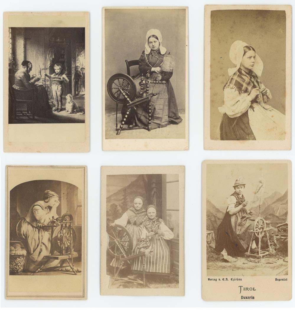 Group of Occupational Wool Spinner CDV Photos (1 of 6)