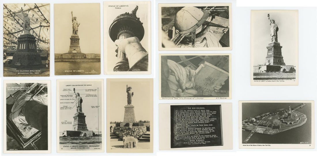Statue of Liberty Construction RPPC Postcards (1 of 10)