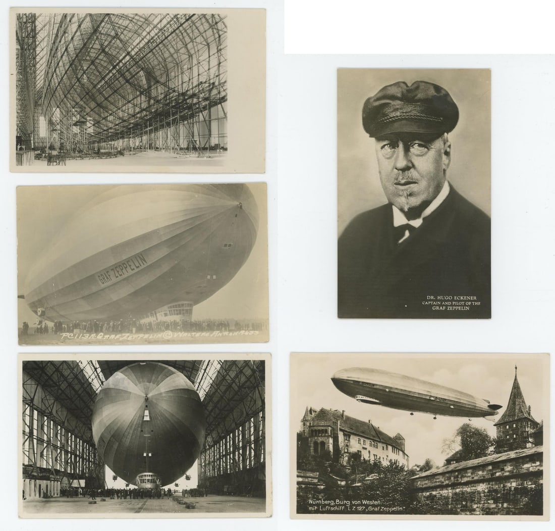 German LZ 127 Graf Zeppelin RPPC Postcards (1 of 6)