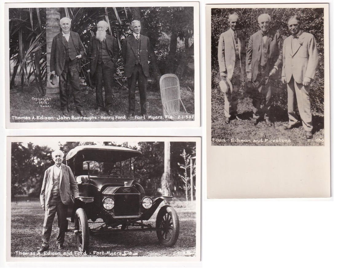 Edison and Ford Innovators RPPC Postcards (1 of 8)
