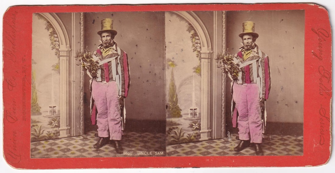 Patriotic Uncle Sam Costume Stereoview (1 of 3)