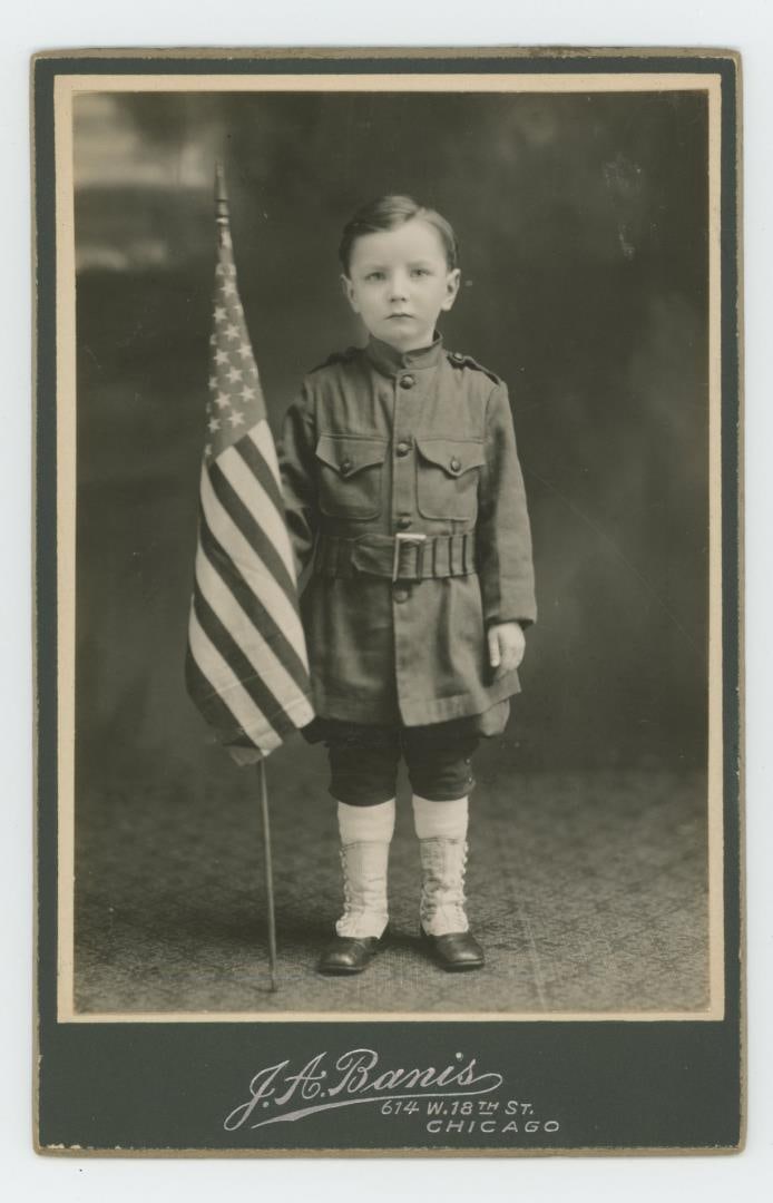Patriotic Young Boy in Military Uniform Photo (1 of 3)