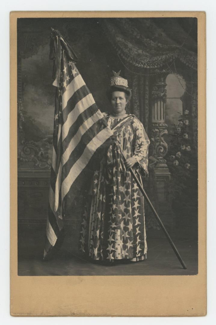 Patriotic Lady Liberty Cabinet Photo (1 of 3)