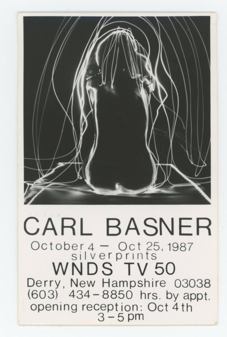 Carl Basner 1987 Exhibition RPPC Postcard: Derry New Hampshire.