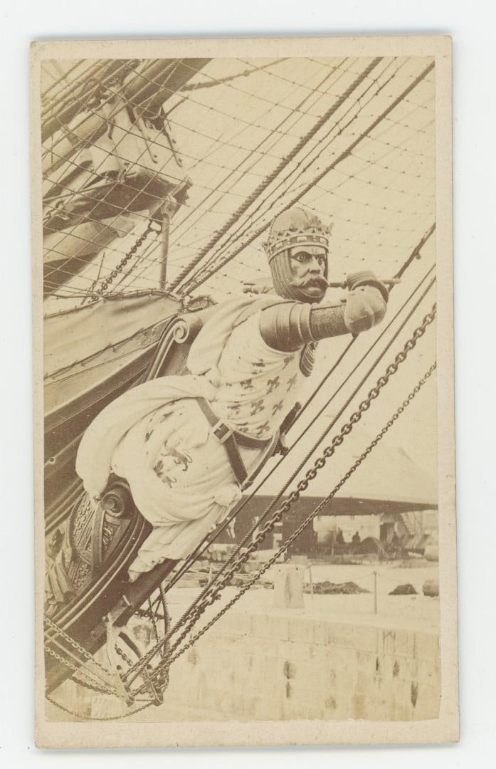 Black Prince Ship Figurehead CDV Photo (1 of 3)