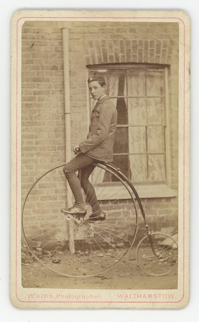 High Wheel Penny Farthing Bicycle CDV Photo (1 of 3)