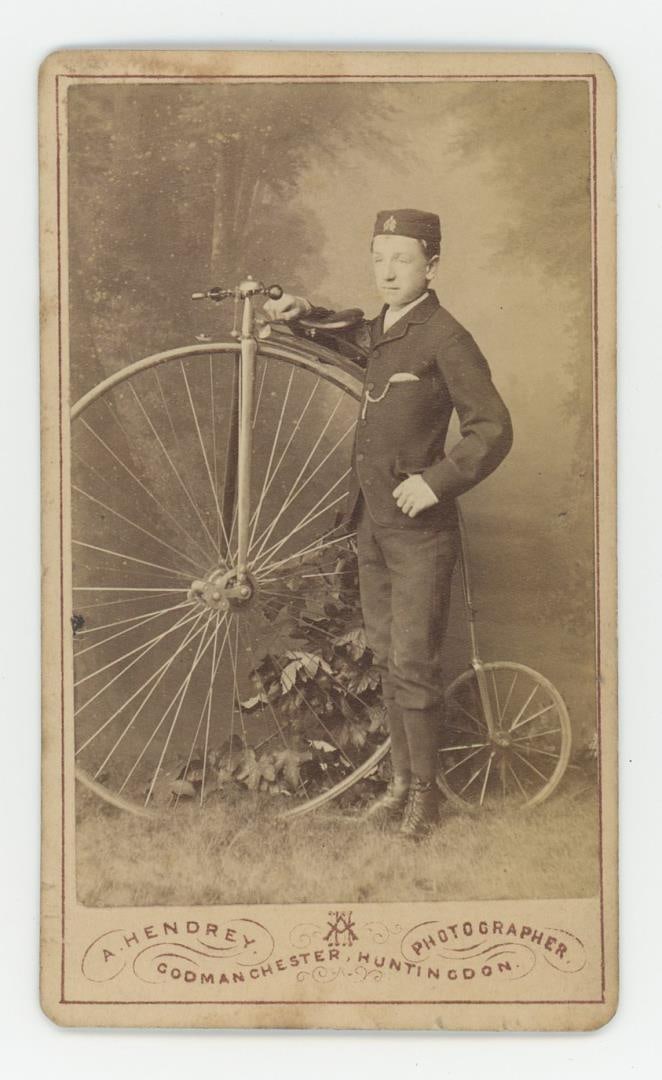 High Wheel Penny Farthing Bicycle CDV Photo (1 of 3)