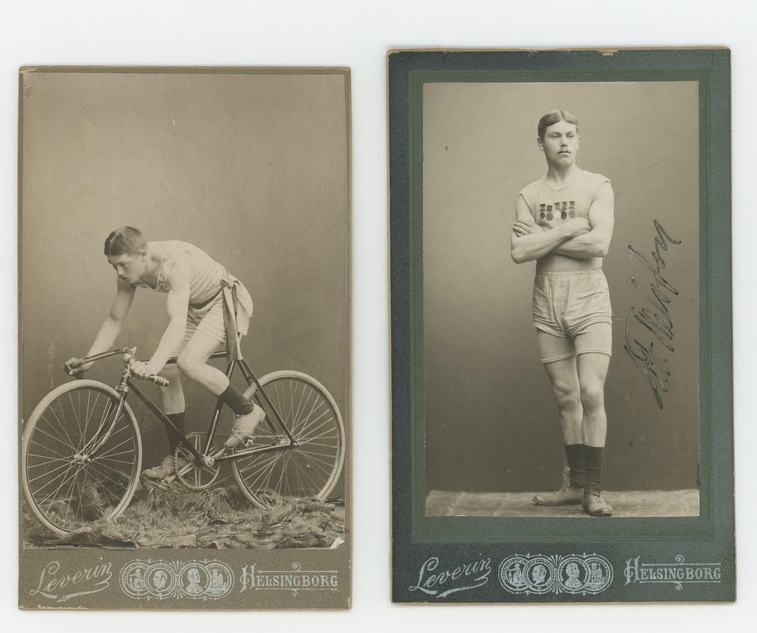Swedish Bicycle Racer CDV Photos (1 of 3)