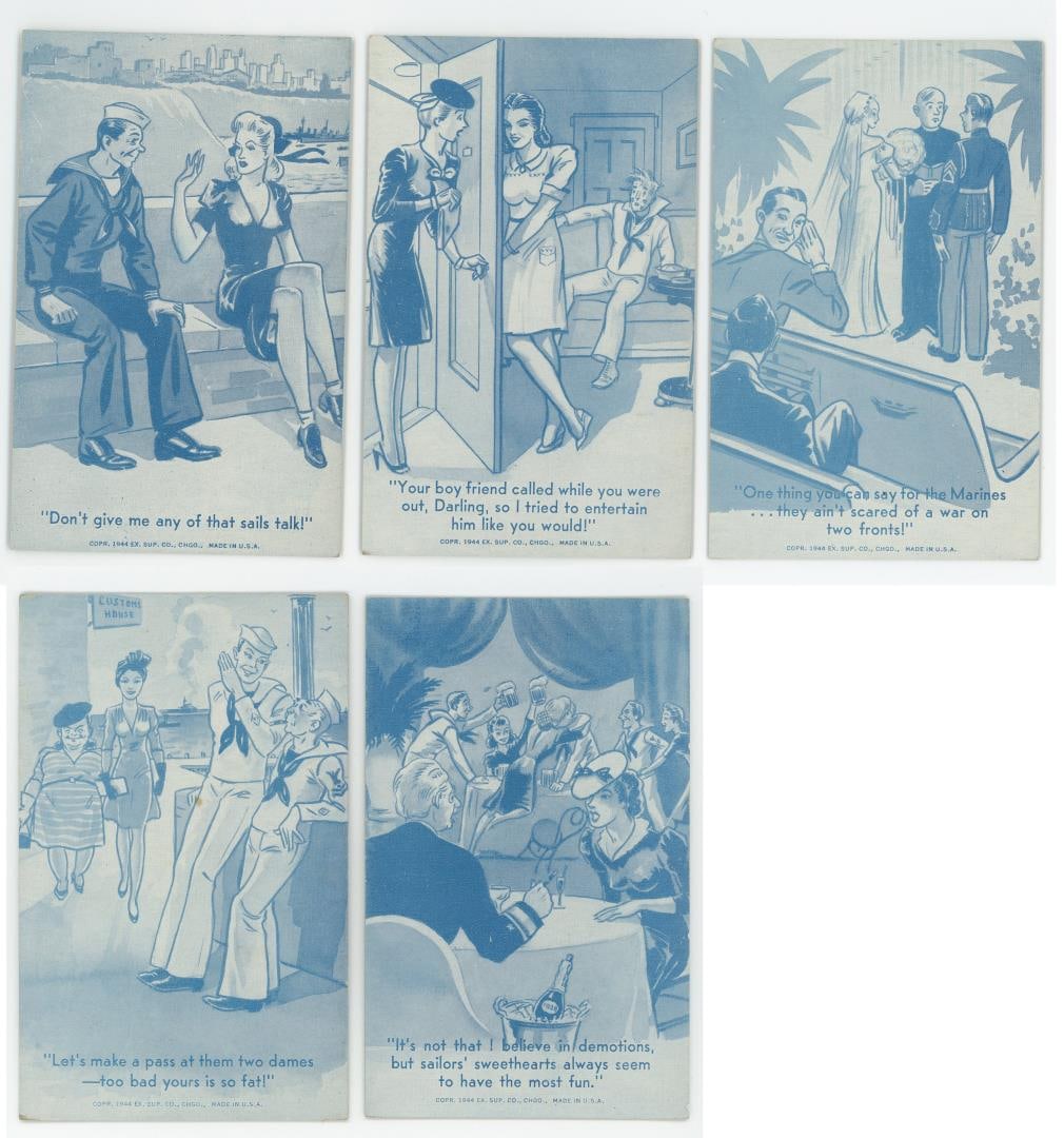 WW2 US Armed Forces Risque Cards (1 of 6)
