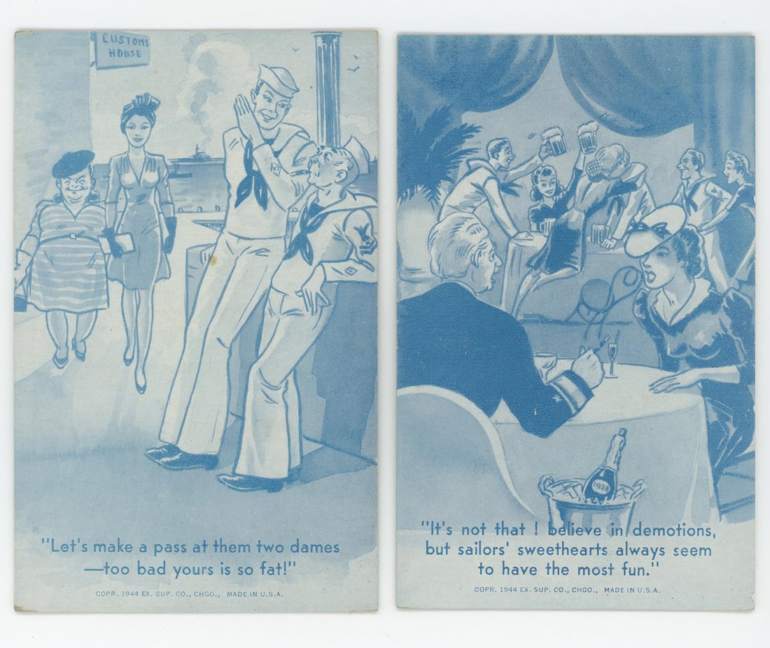 WW2 US Armed Forces Risque Cards - 4