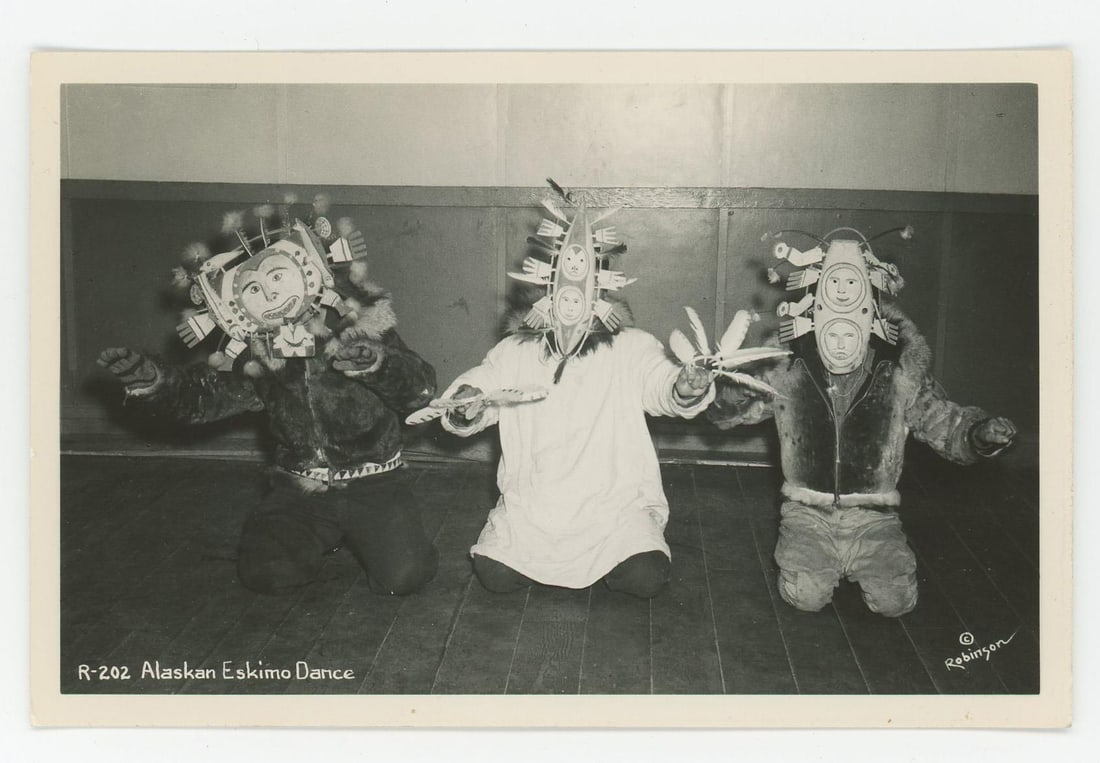 Alaskan Eskimo Dance RPPC Postcard (1 of 3)