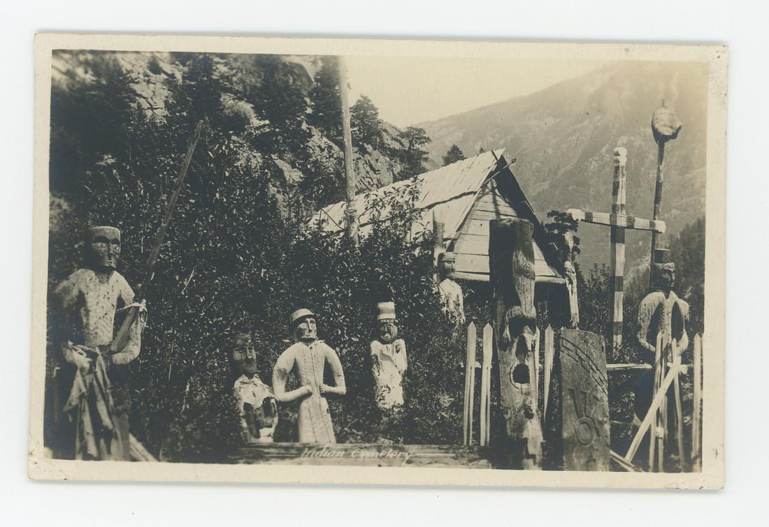 Northwest Coast Indian Grave Totem Postcard (1 of 3)