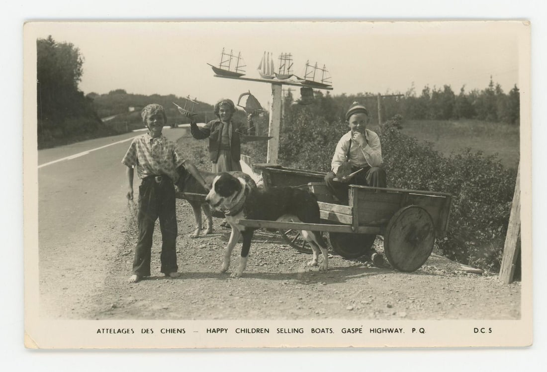 Folk Art Sailboat Sellers RPPC Postcard (1 of 3)