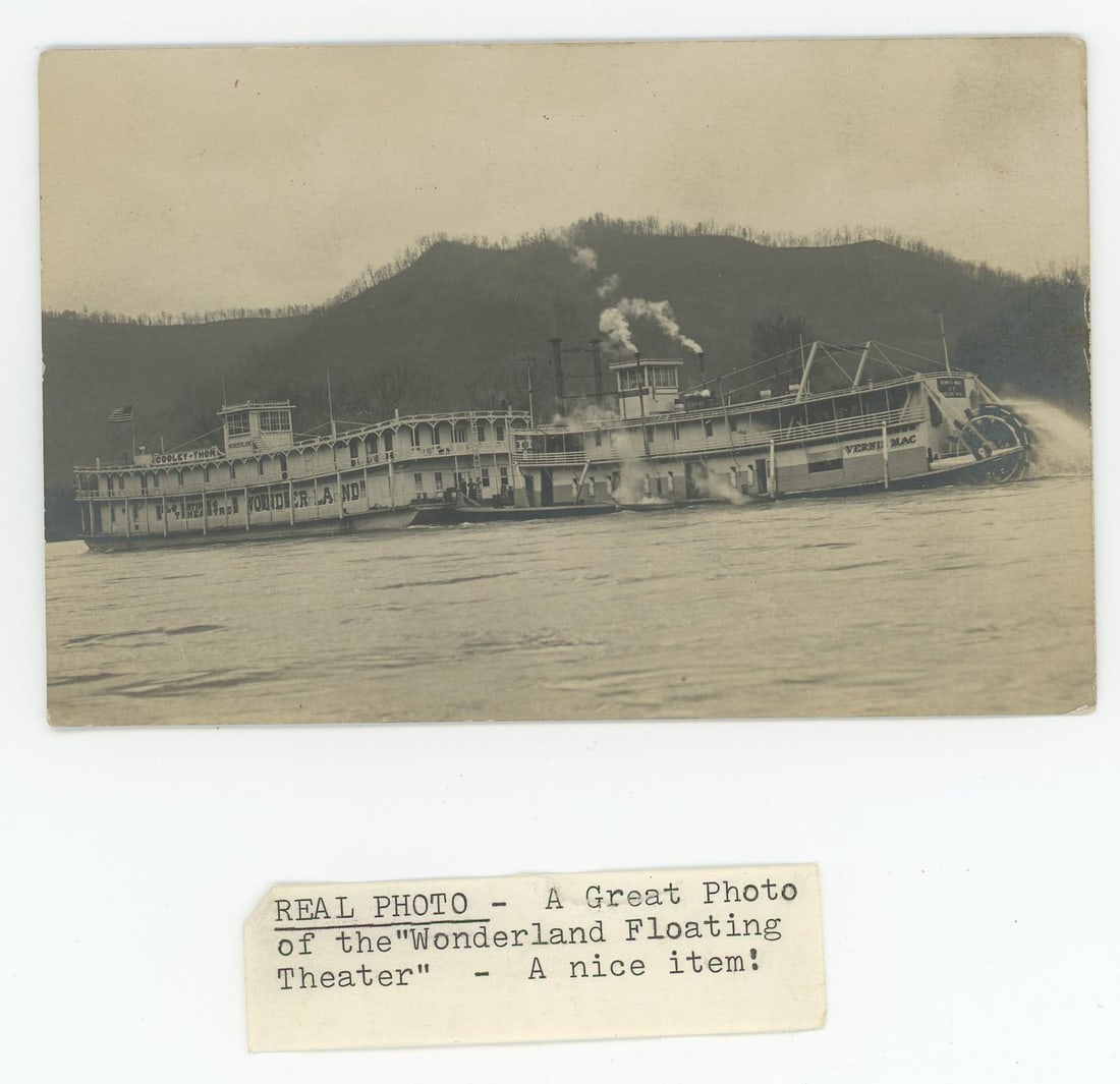 Wonderland Floating Theater RPPC Postcard (1 of 3)